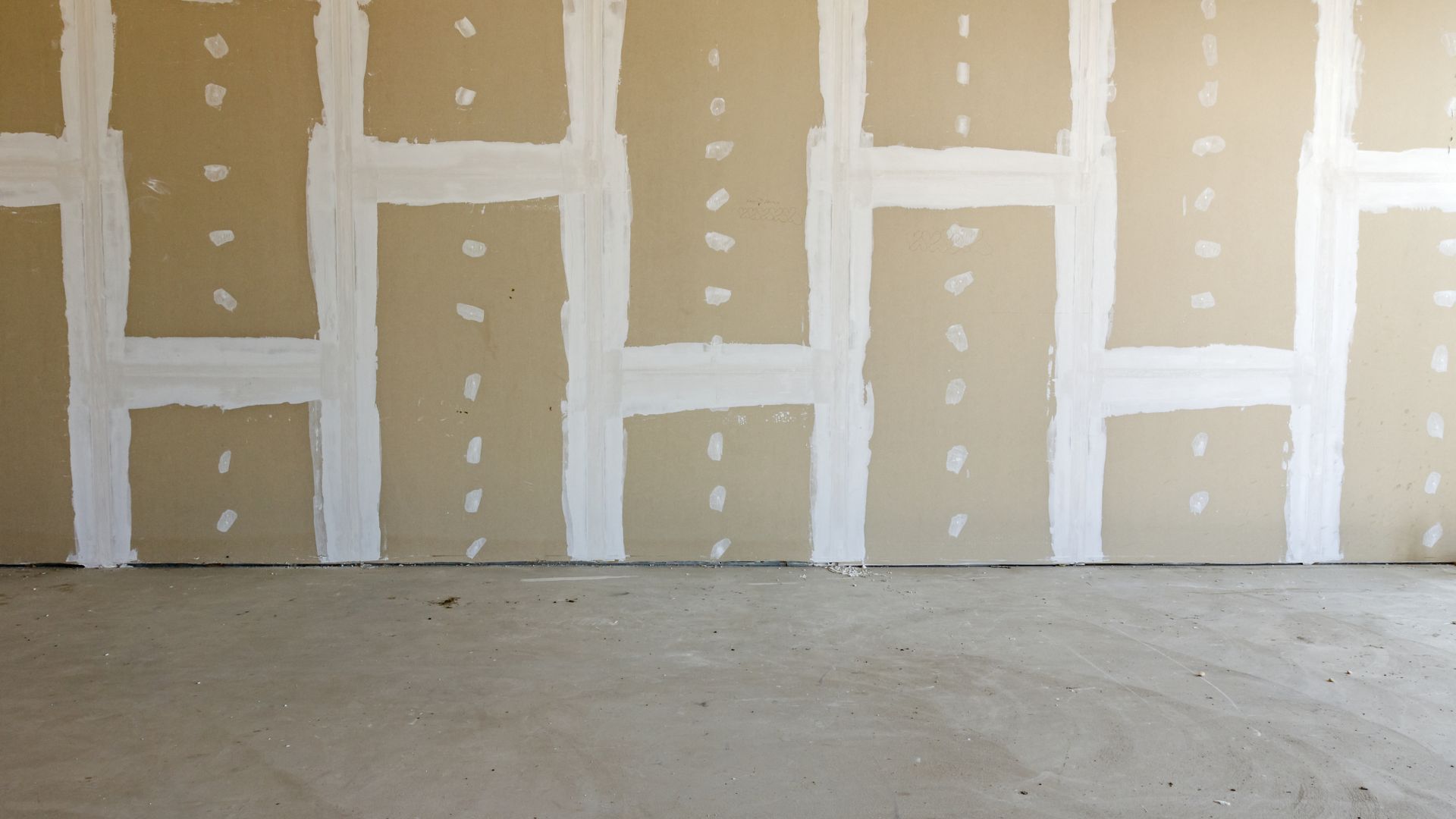 A room that has been painted with white paint